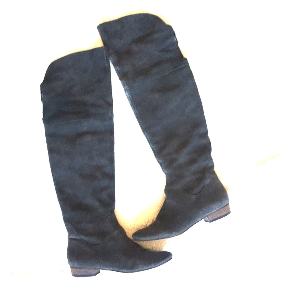 Joie gray suede OTK boots 39